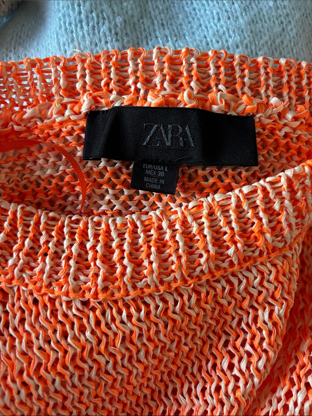 Zara Ribbed Knit Sweater with Ribbons - Picture 3 of 3